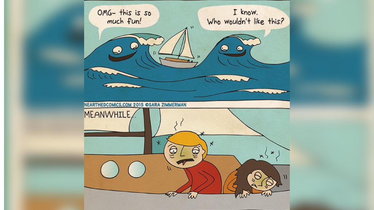a comic related to motion sickness